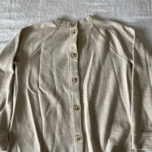 NWOT Madewell Button Back Cream Sweater sz XS - Picture 3 of 5